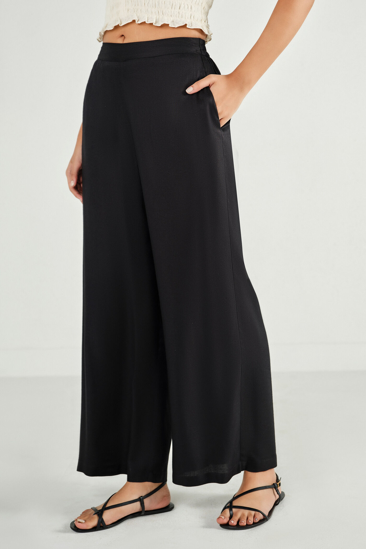 Buy Siyahi Black Palazzo Pants Online In India At Global Desi S26H459BT buy-siyahi-black-palazzo-pants-online-in-india-at-global-desi-s26h459bt